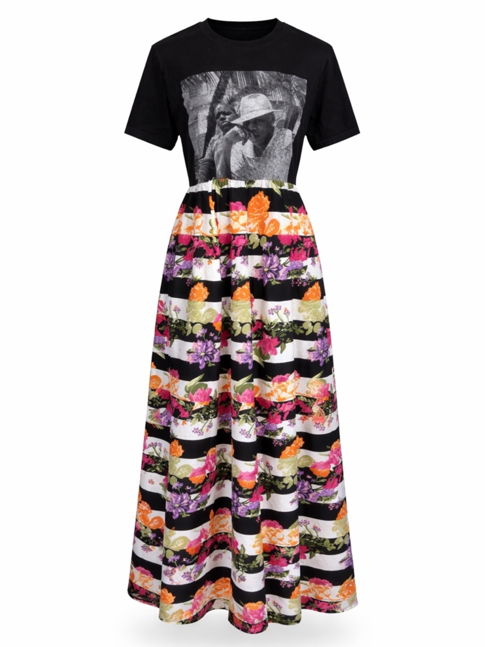 Notorious BIG & JayZ Edition! Band tee to midi! Floral. 🎸The Remix Collection 🥁